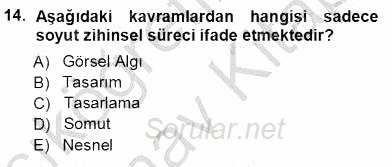 Turistik Alanlarda Mekan Tasarımı 2012 - 2013 Ara Sınavı 14.Soru