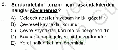 Turistik Alanlarda Mekan Tasarımı 2012 - 2013 Ara Sınavı 3.Soru
