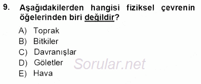 Turistik Alanlarda Mekan Tasarımı 2012 - 2013 Ara Sınavı 9.Soru