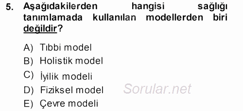 Sağlık Kurumları Yönetimi 1 2013 - 2014 Ara Sınavı 5.Soru