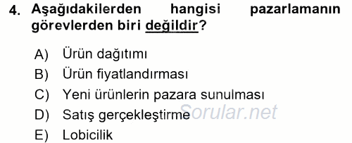 Halkla İlişkiler Uygulamaları ve Örnek Olaylar 2016 - 2017 Dönem Sonu Sınavı 4.Soru