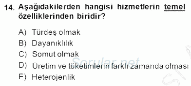 Turizm Ulaştırması 2014 - 2015 Dönem Sonu Sınavı 14.Soru