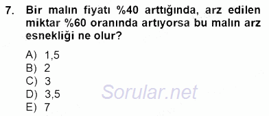 Turizm Ekonomisi 2014 - 2015 Dönem Sonu Sınavı 7.Soru