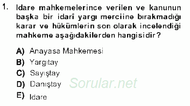 Özel Güvenlik Hukuku 1 2013 - 2014 Dönem Sonu Sınavı 1.Soru