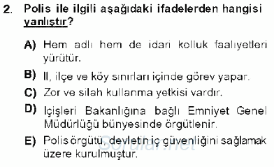 Özel Güvenlik Hukuku 1 2013 - 2014 Dönem Sonu Sınavı 2.Soru