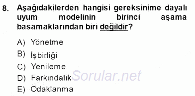 Öğretmenlikte Mesleki Gelişim 2014 - 2015 Dönem Sonu Sınavı 8.Soru