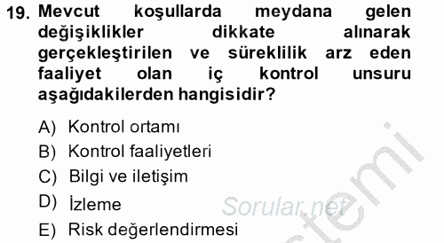 Kamu Mali Yönetimi 2014 - 2015 Dönem Sonu Sınavı 19.Soru