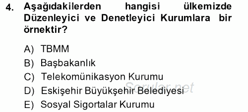 Kamu Mali Yönetimi 2014 - 2015 Dönem Sonu Sınavı 4.Soru