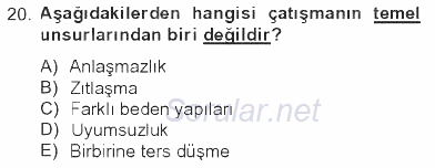 İşletme Yönetimi 2012 - 2013 Tek Ders Sınavı 20.Soru