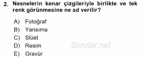 Fotoğraf Tarihi 2016 - 2017 Ara Sınavı 2.Soru