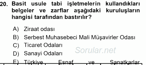 Proje Analizi ve Değerlendirme 2015 - 2016 Ara Sınavı 20.Soru