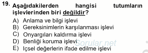 Halkla İlişkiler Ve İletişim 2012 - 2013 Ara Sınavı 19.Soru
