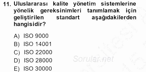 Sosyal Hizmet Yönetimi 2014 - 2015 Ara Sınavı 11.Soru