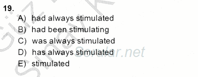 Bağlamsal Dilbilgisi 1 2014 - 2015 Dönem Sonu Sınavı 19.Soru