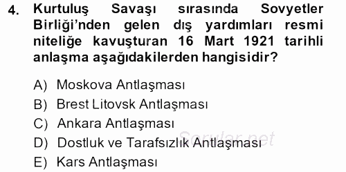 Türkiye Cumhuriyeti İktisat Tarihi 2013 - 2014 Ara Sınavı 4.Soru