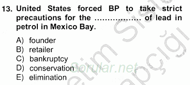 İleri Okuma Ve Yazma Becerileri 2 2012 - 2013 Ara Sınavı 13.Soru
