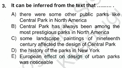İleri Okuma Ve Yazma Becerileri 2 2012 - 2013 Ara Sınavı 3.Soru