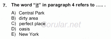 İleri Okuma Ve Yazma Becerileri 2 2012 - 2013 Ara Sınavı 7.Soru