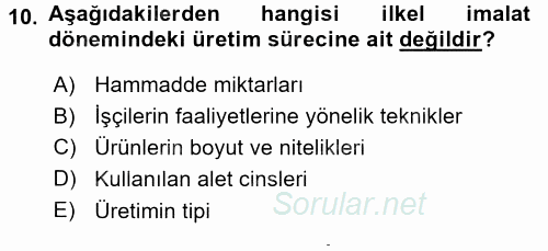 Ekonomi Sosyolojisi 2015 - 2016 Dönem Sonu Sınavı 10.Soru