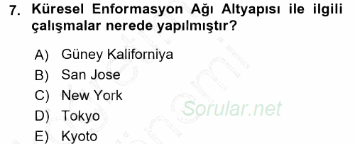 Ekonomi Sosyolojisi 2015 - 2016 Dönem Sonu Sınavı 7.Soru