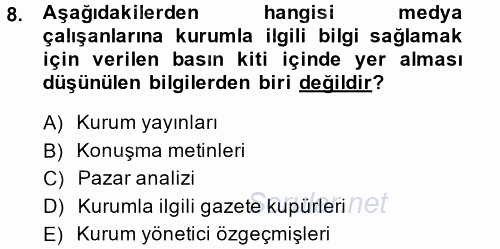 Sosyal Hizmet Yönetimi 2014 - 2015 Dönem Sonu Sınavı 8.Soru