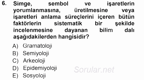 Çağdaş Sosyoloji Kuramları 2012 - 2013 Dönem Sonu Sınavı 6.Soru