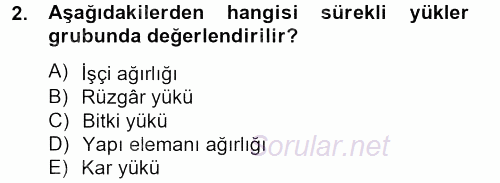 Örtü Altı Üretim Sistemleri 2012 - 2013 Dönem Sonu Sınavı 2.Soru