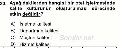Performans ve Kariyer Yönetimi 2015 - 2016 Ara Sınavı 20.Soru
