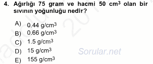 Veteriner Laboratuvar Teknikleri ve Prensipleri 2016 - 2017 Ara Sınavı 4.Soru