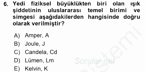 Veteriner Laboratuvar Teknikleri ve Prensipleri 2016 - 2017 Ara Sınavı 6.Soru