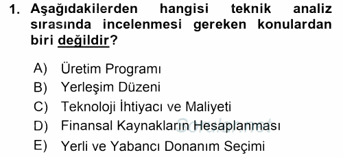Sağlık Kurumları Yönetimi 2 2016 - 2017 Ara Sınavı 1.Soru
