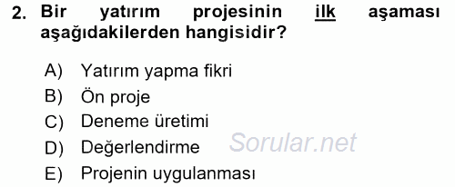 Sağlık Kurumları Yönetimi 2 2016 - 2017 Ara Sınavı 2.Soru