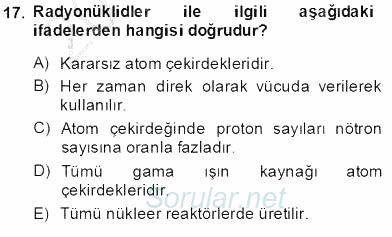 Tıbbi Terminoloji 2013 - 2014 Tek Ders Sınavı 17.Soru