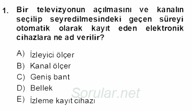 Marka İletişiminde Analiz ve Araştırma 1 2013 - 2014 Dönem Sonu Sınavı 1.Soru