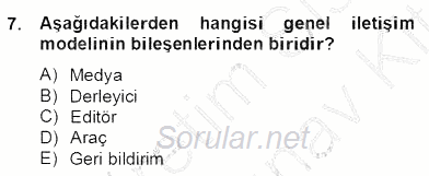 Sporda Sponsorluk 2012 - 2013 Dönem Sonu Sınavı 7.Soru