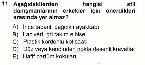 Yönetici Asistanlığı 2012 - 2013 Dönem Sonu Sınavı 11.Soru