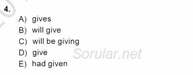 Pedagojik Gramer 1 2013 - 2014 Dönem Sonu Sınavı 4.Soru