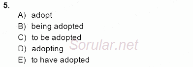 Pedagojik Gramer 1 2013 - 2014 Dönem Sonu Sınavı 5.Soru
