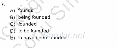 Pedagojik Gramer 1 2013 - 2014 Dönem Sonu Sınavı 7.Soru