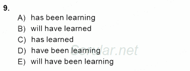 Pedagojik Gramer 1 2013 - 2014 Dönem Sonu Sınavı 9.Soru