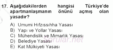 Mimarlik Tarihi 2012 - 2013 Dönem Sonu Sınavı 17.Soru