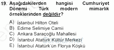 Mimarlik Tarihi 2012 - 2013 Dönem Sonu Sınavı 19.Soru