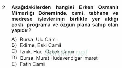 Mimarlik Tarihi 2012 - 2013 Dönem Sonu Sınavı 2.Soru