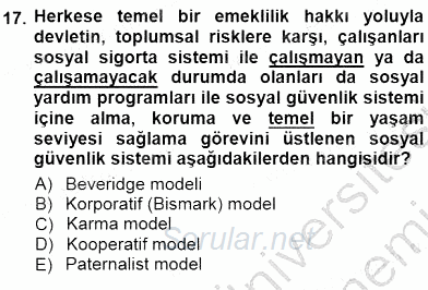 Sosyoloji 1 2012 - 2013 Dönem Sonu Sınavı 17.Soru
