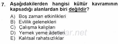 Sosyoloji 1 2012 - 2013 Dönem Sonu Sınavı 7.Soru