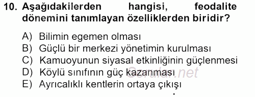 Medya Siyaset Kültür 2012 - 2013 Ara Sınavı 10.Soru