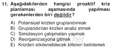 Marka İletişim Kampanyaları 2012 - 2013 Ara Sınavı 11.Soru