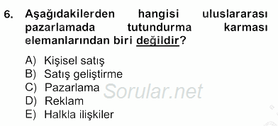 Marka İletişim Kampanyaları 2012 - 2013 Ara Sınavı 6.Soru