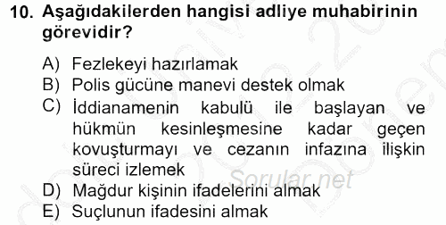 Haber Türleri 2012 - 2013 Dönem Sonu Sınavı 10.Soru