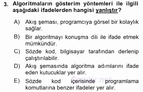 Programlama Ve Algoritmalar 2016 - 2017 Ara Sınavı 3.Soru